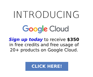 Introducing Google Cloud - try it with a $350 free credit.