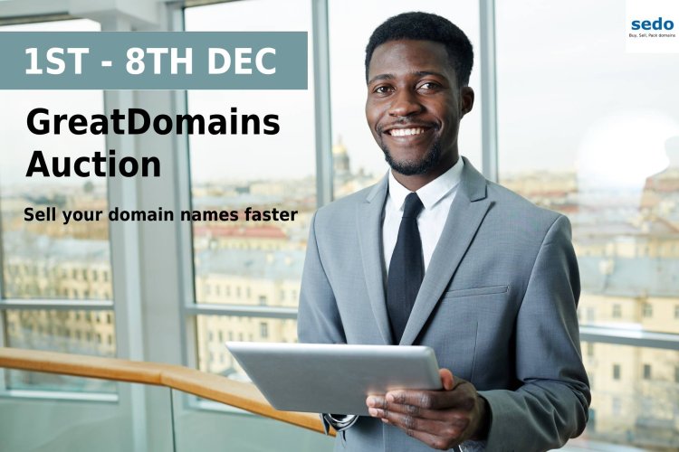 Don't miss December 1st to 8th to sell your domain names. Sedo's bi-monthly GreatDomains Auction is back, submit your domain names today