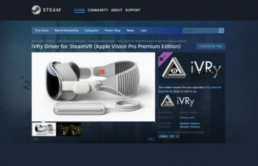 SteamVR Driver for Vision Pro Now in Development, Including VR Controller Support